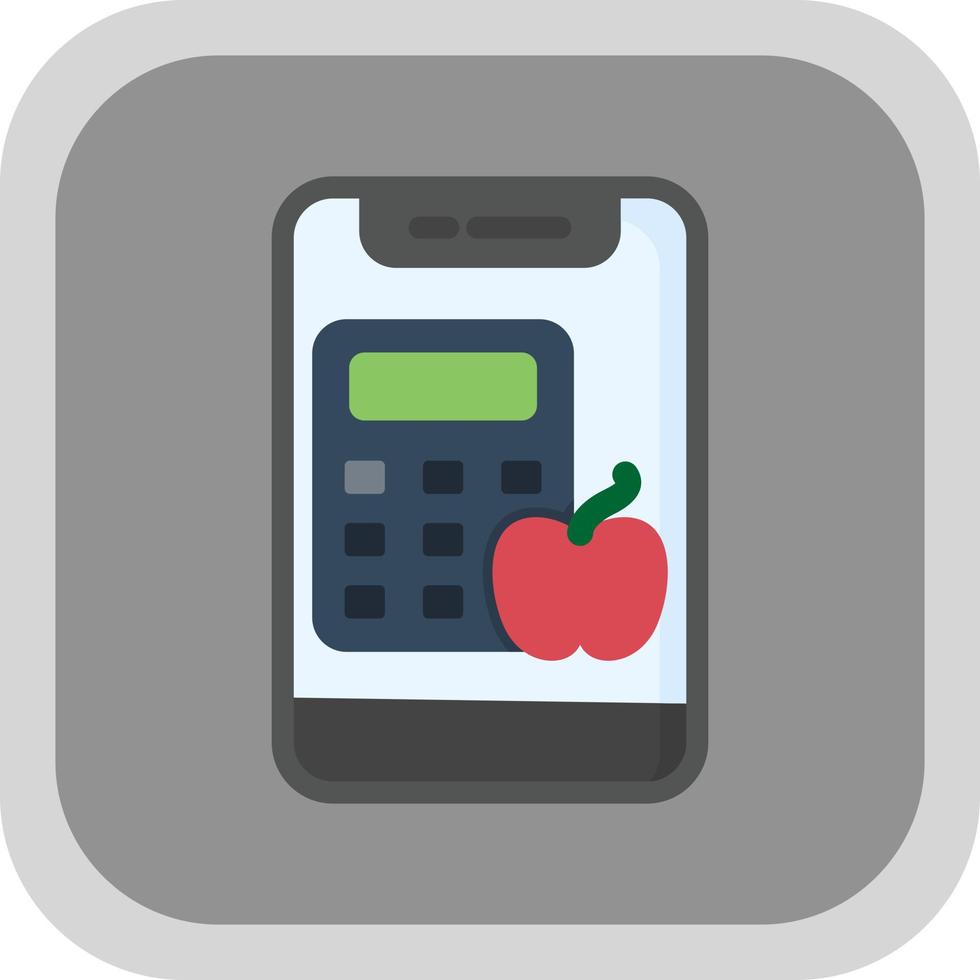 design de ícone de vetor de calculadora de calorias