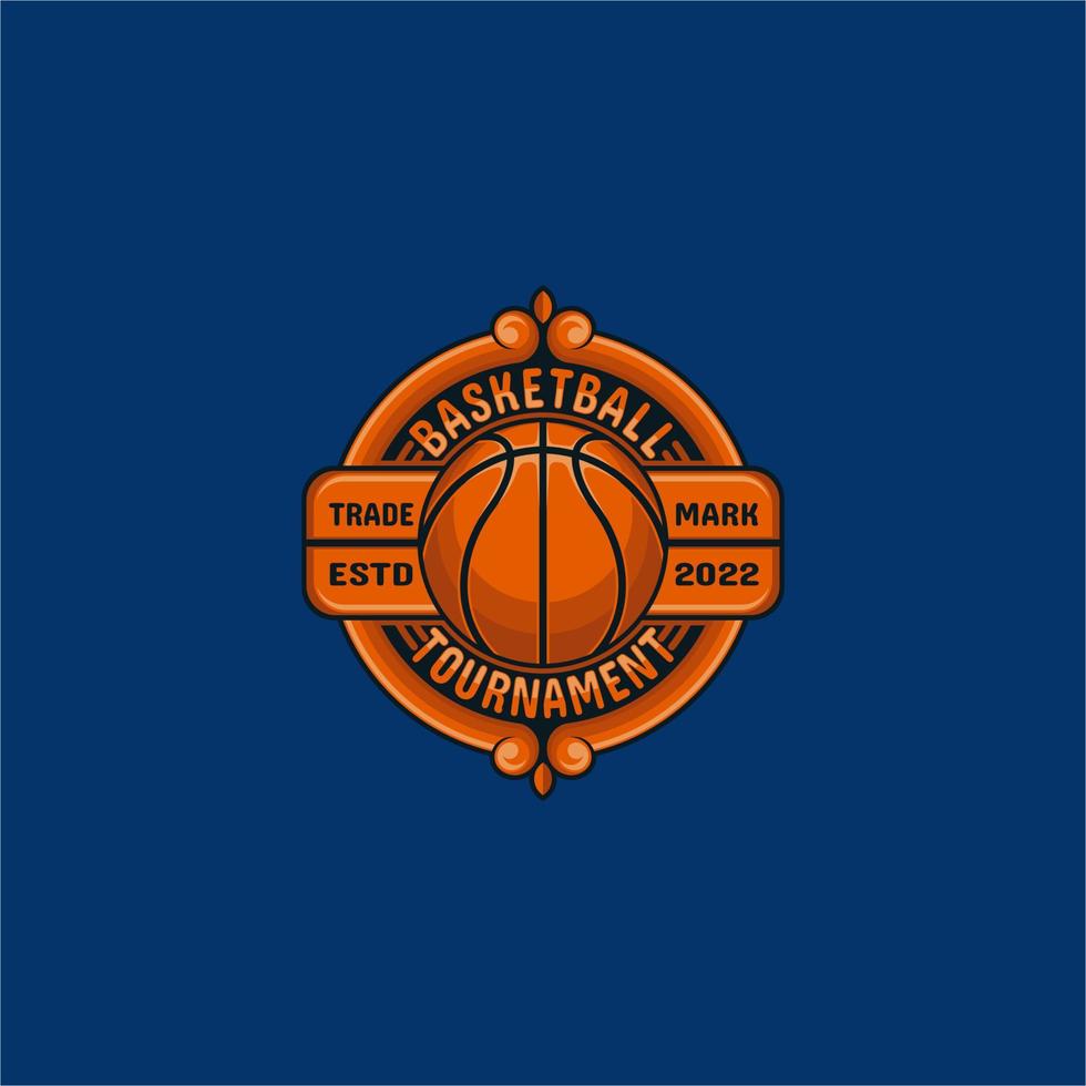 basquetebol esporte emblema logotipo vetor