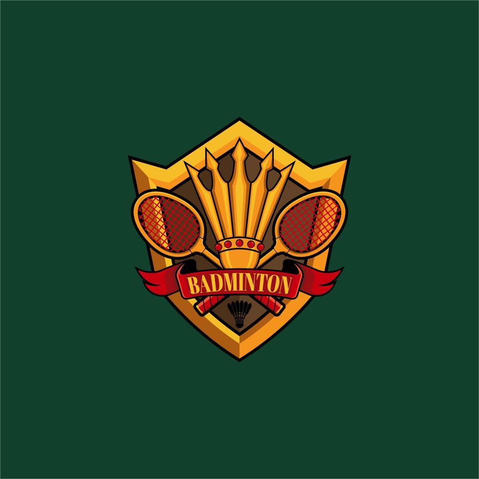 badminton esporte emblema logotipo vetor