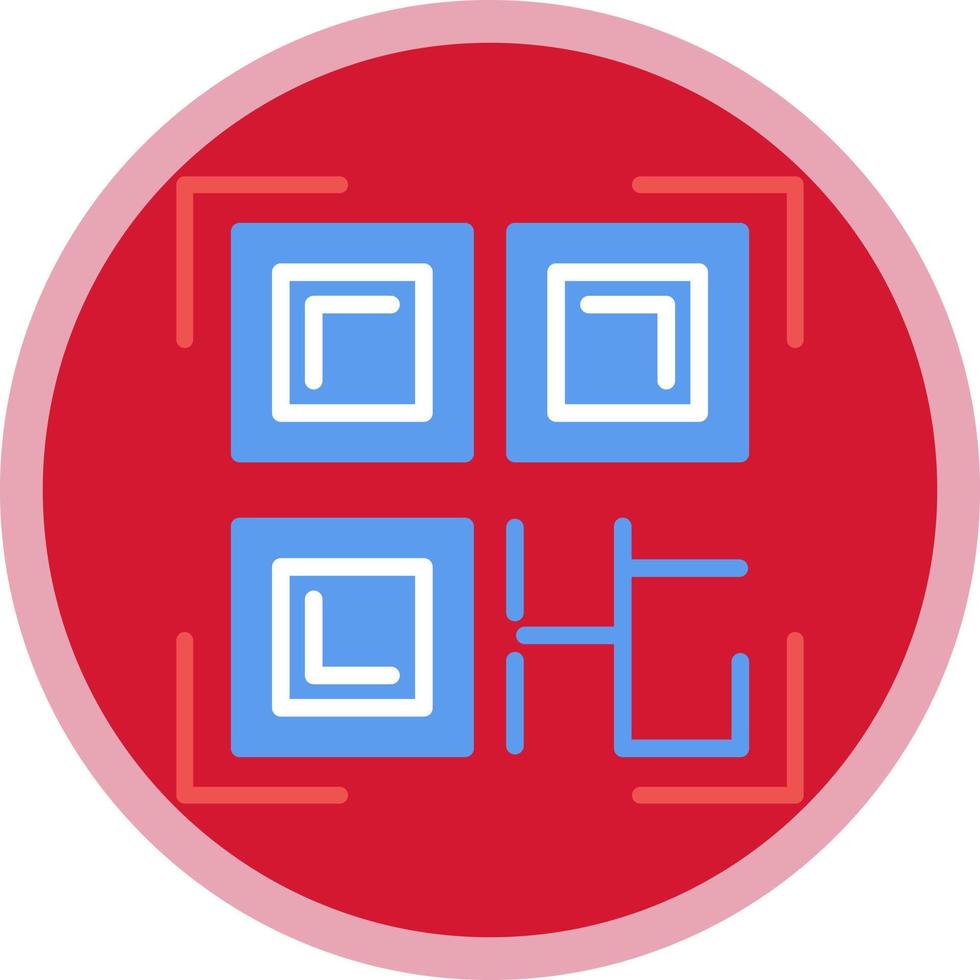 design de ícone vetorial de código qr vetor