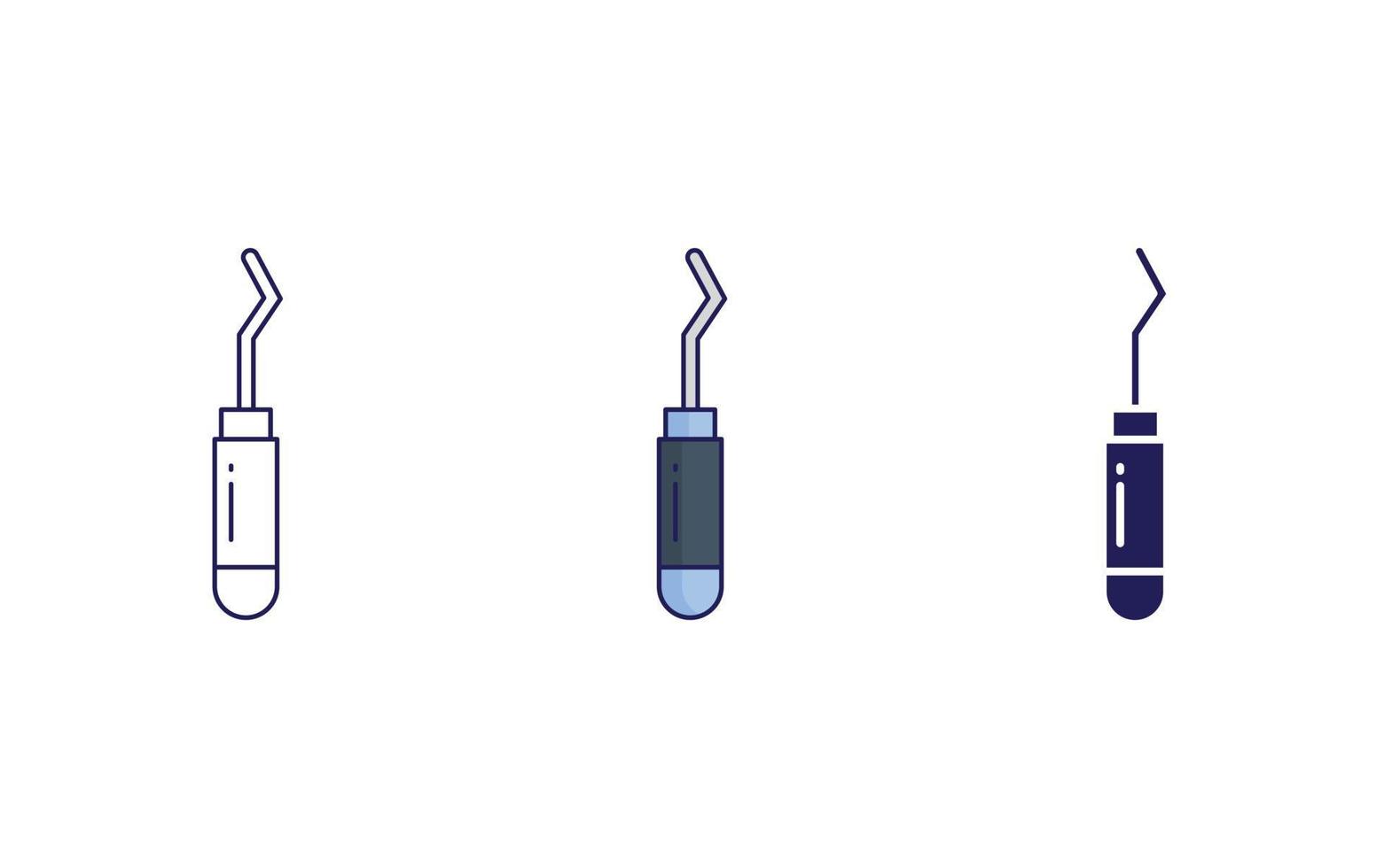 periodontal scaler vetor ícone