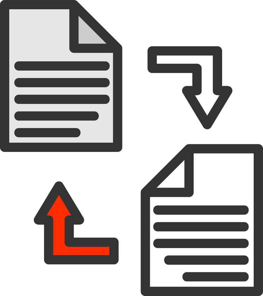 design de ícone vetorial de troca de documentos vetor