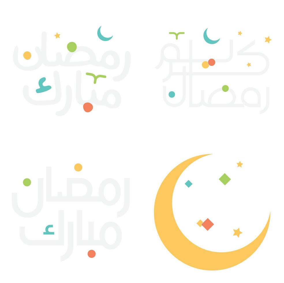 vetor ilustração do Ramadã kareem com tradicional árabe caligrafia.