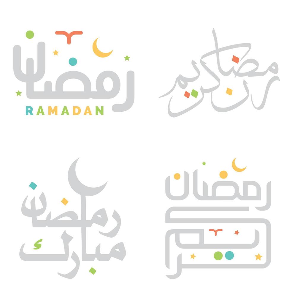 vetor ilustração do Ramadã kareem árabe tipografia para muçulmano saudações.
