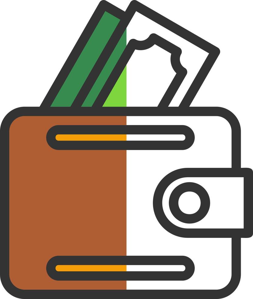 design de ícone de vetor de carteira de dinheiro