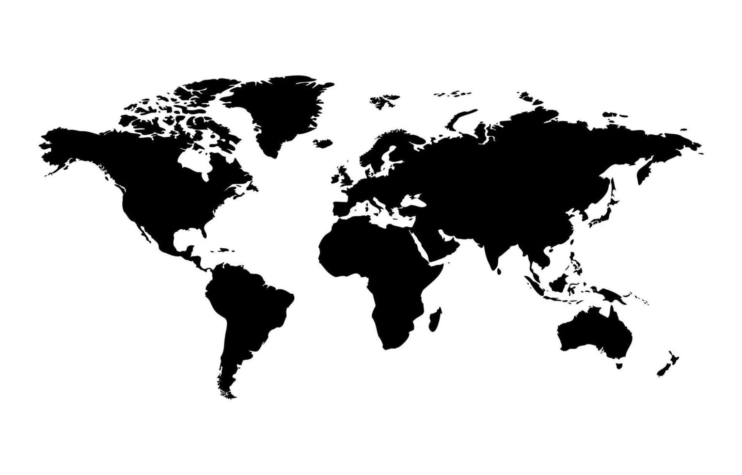 conceito de mapa do mundo preto e branco vetor