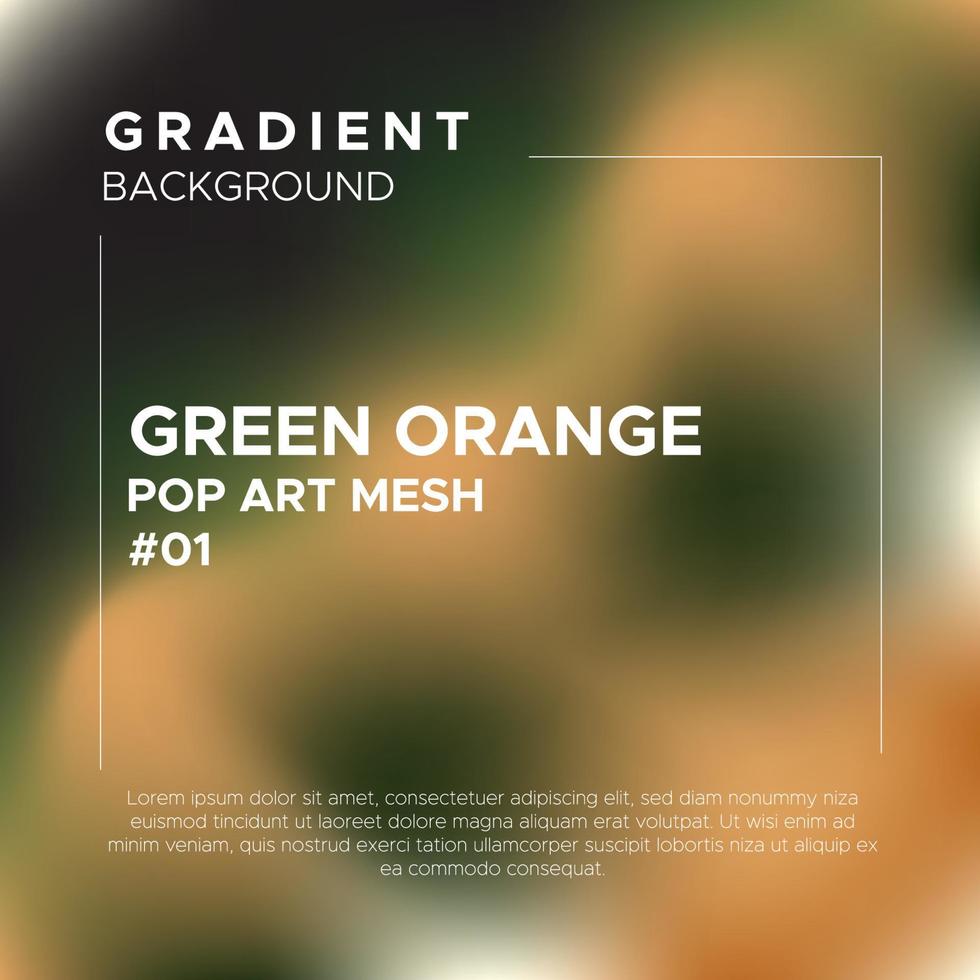 verde laranja pop arte gradiente malha fundo vetor