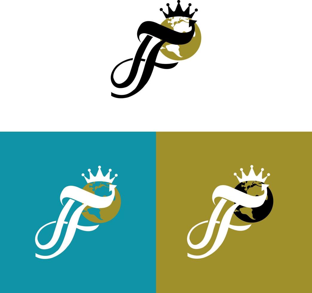f marca da letra logotipo Projeto vetor