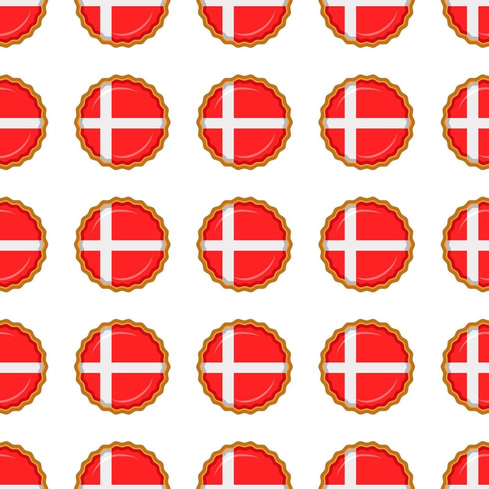padronizar bolacha com bandeira país Dinamarca dentro saboroso bolacha vetor