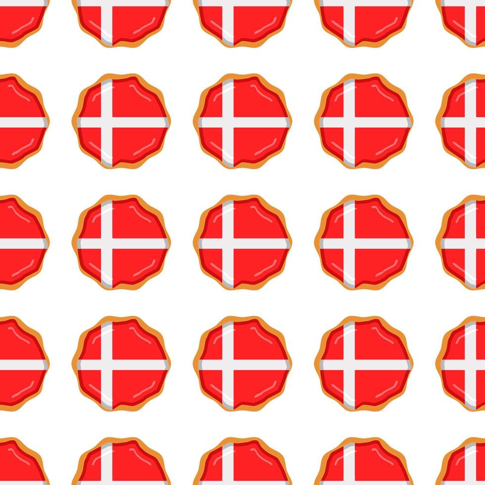 padronizar bolacha com bandeira país Dinamarca dentro saboroso bolacha vetor