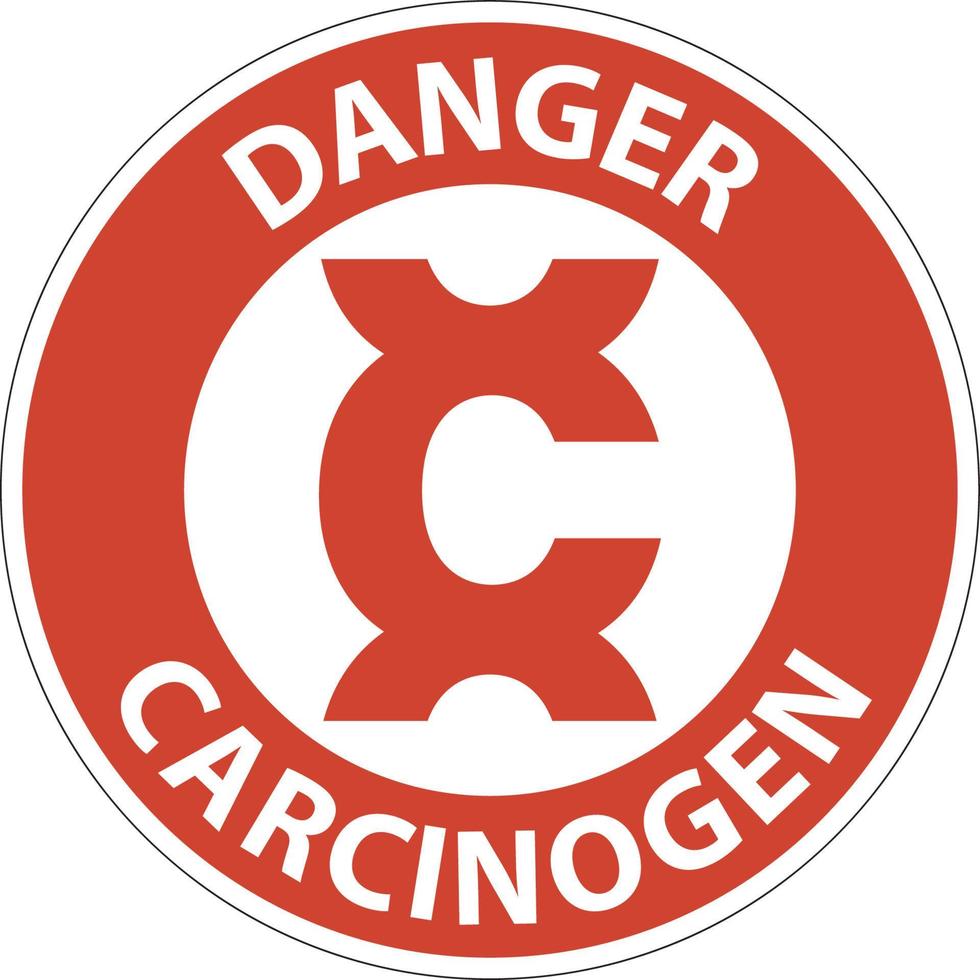 Perigo selecionar cancerígeno rótulo em branco fundo vetor