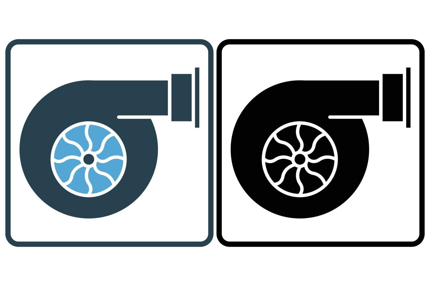 carro turbina ícone ilustração. ícone relacionado para carro serviço, carro reparar. sólido ícone estilo. simples vetor Projeto editável