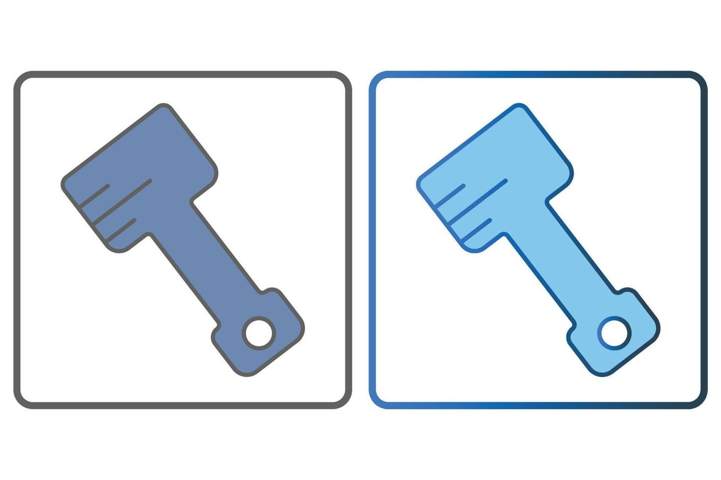 pistões ícone ilustração. ícone relacionado para carro serviço, carro reparar. dois tom ícone estilo, linear cor. simples vetor Projeto editável