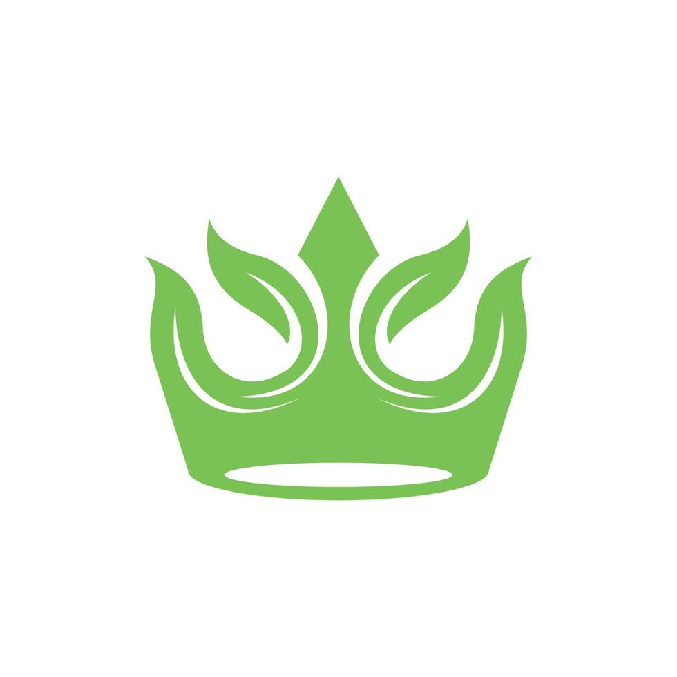 coroa folha natureza fresco simples logotipo Projeto vetor