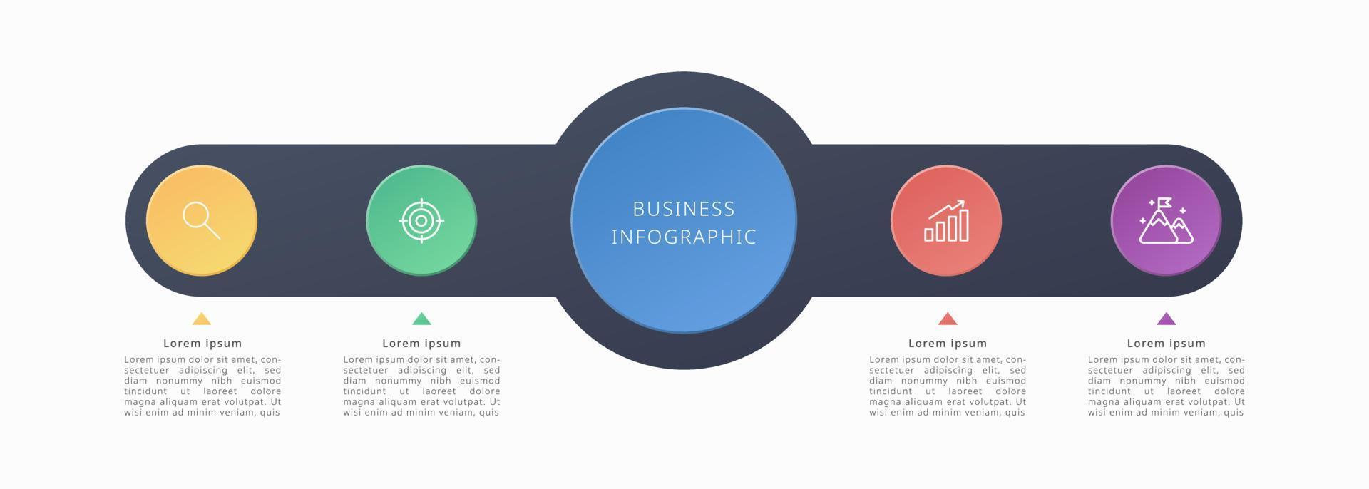 vetor infográfico Projeto modelo. o negócio conceito com 4 opções ou passos. vetor ilustração.