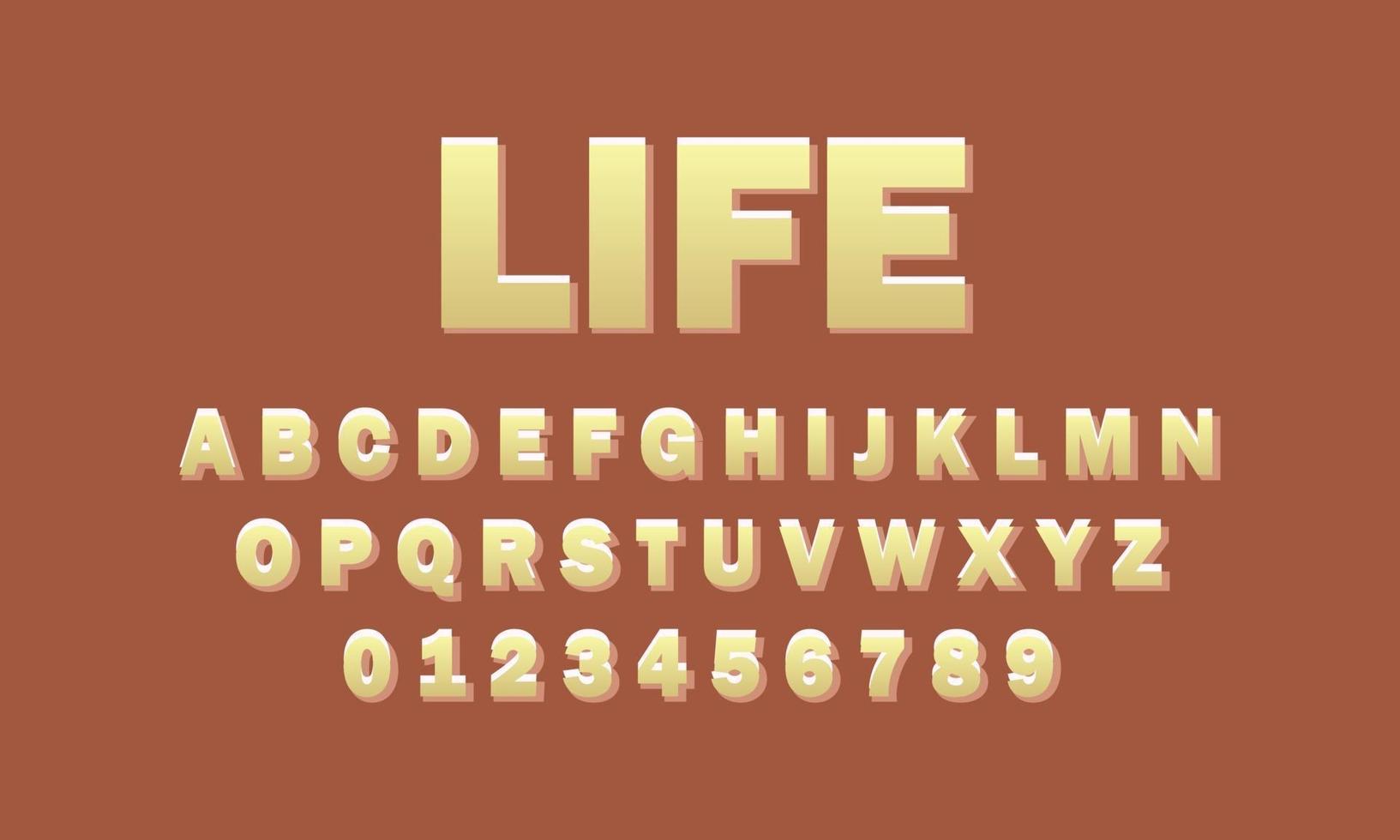 alfabeto fonte da vida vetor