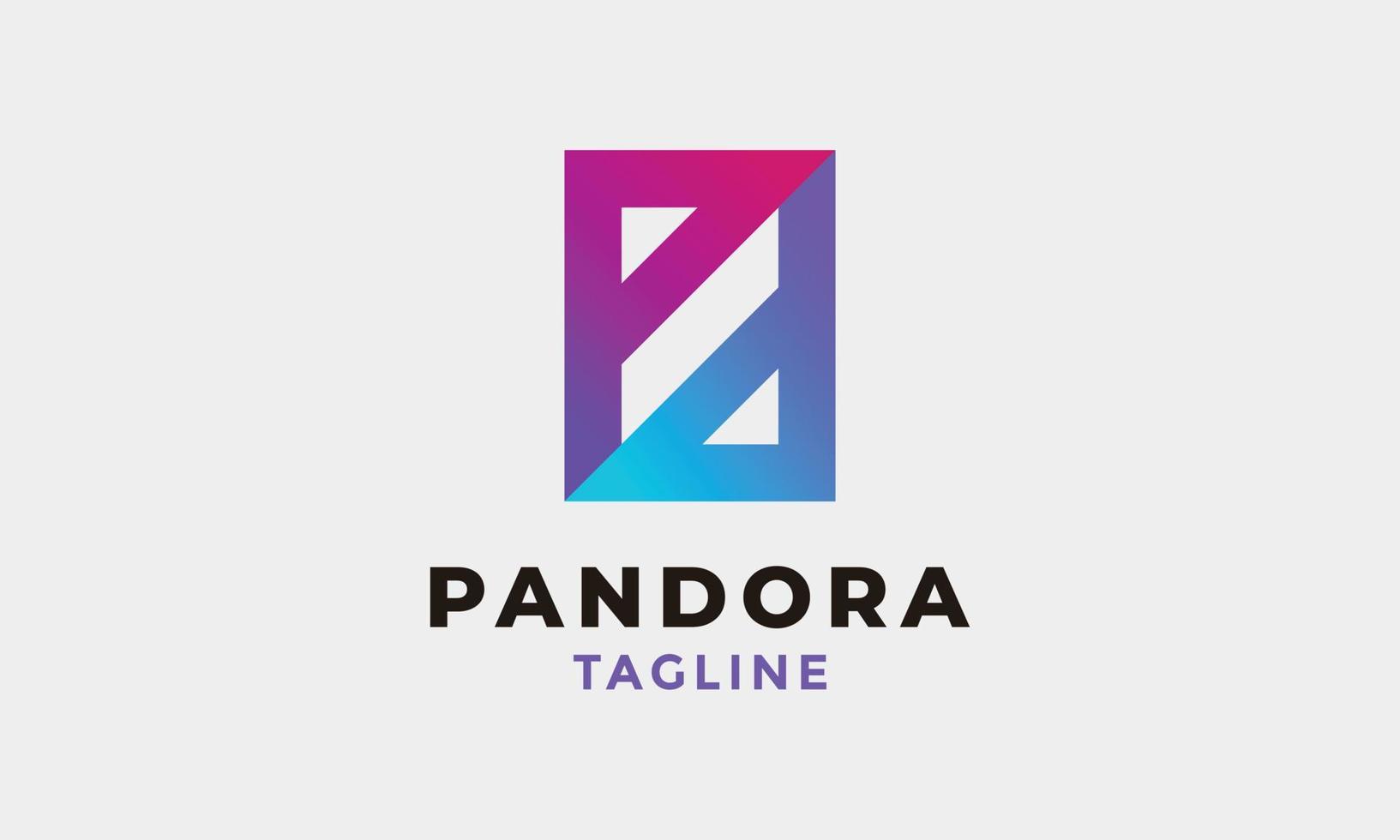 logotipo vetor minimalismo inicial pd colorida Projeto moderno na moda logótipo