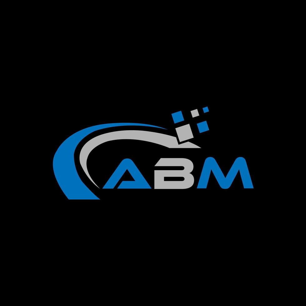 design criativo do logotipo da carta abm. Abm design exclusivo. vetor