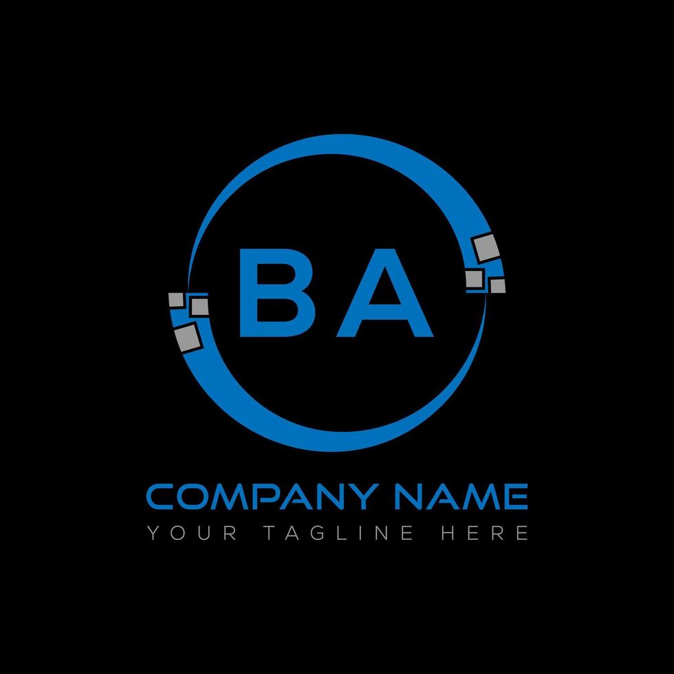 BA carta logotipo criativo Projeto. BA único Projeto. vetor
