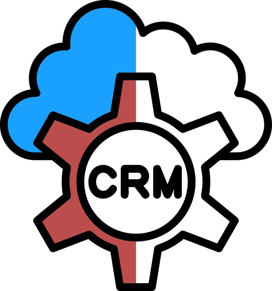 design de ícones vetoriais crm vetor