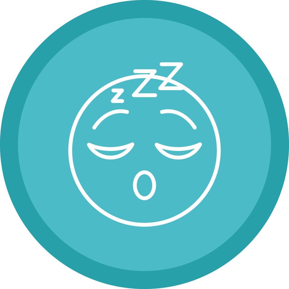 design de ícone de vetor de rosto dormindo