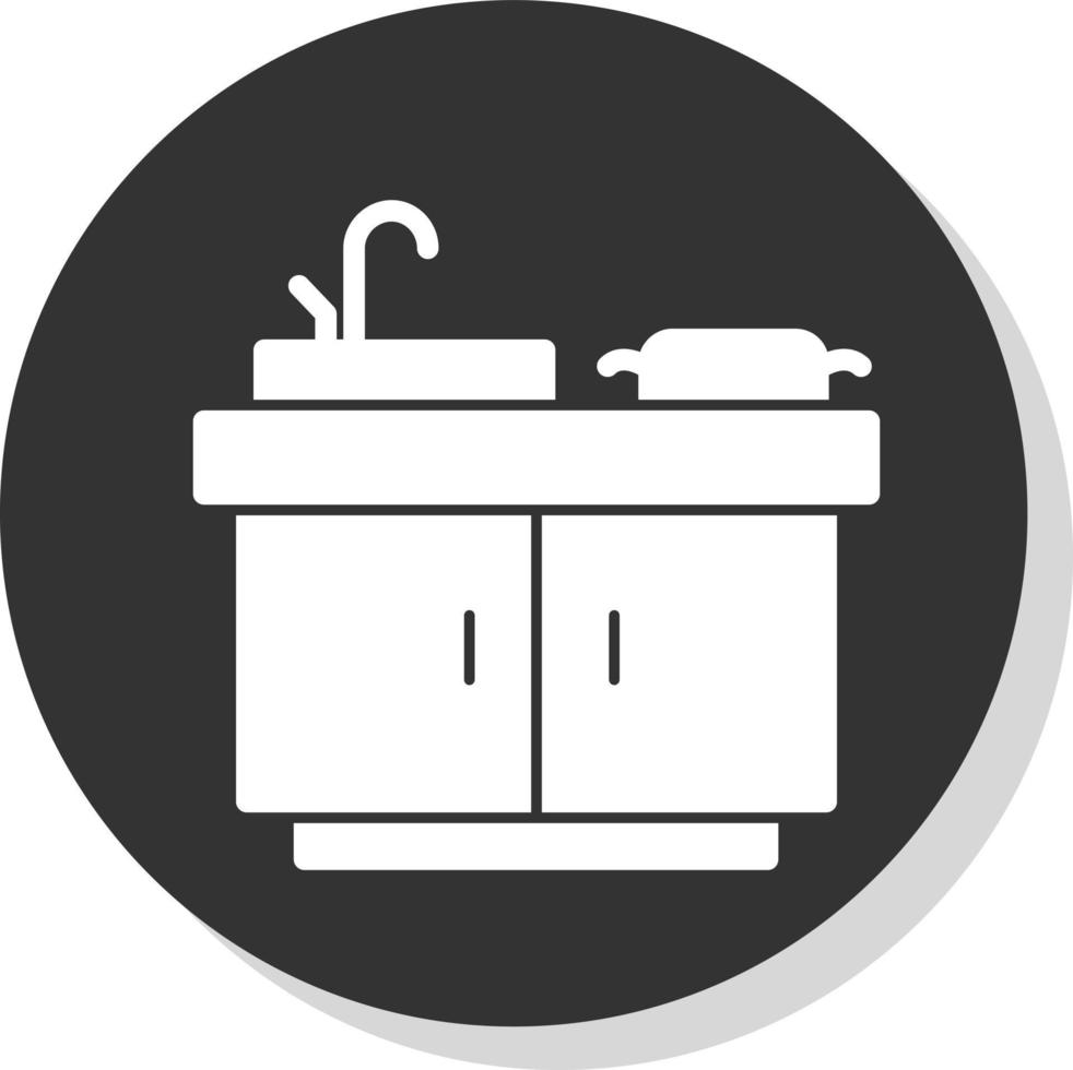 design de ícone de vetor de pia de cozinha