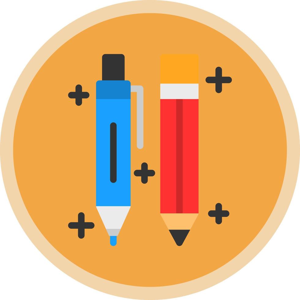 design de ícone vetorial de caneta e lápis vetor