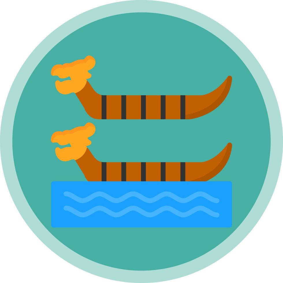 design de ícone vetorial de corrida de barco dragão vetor