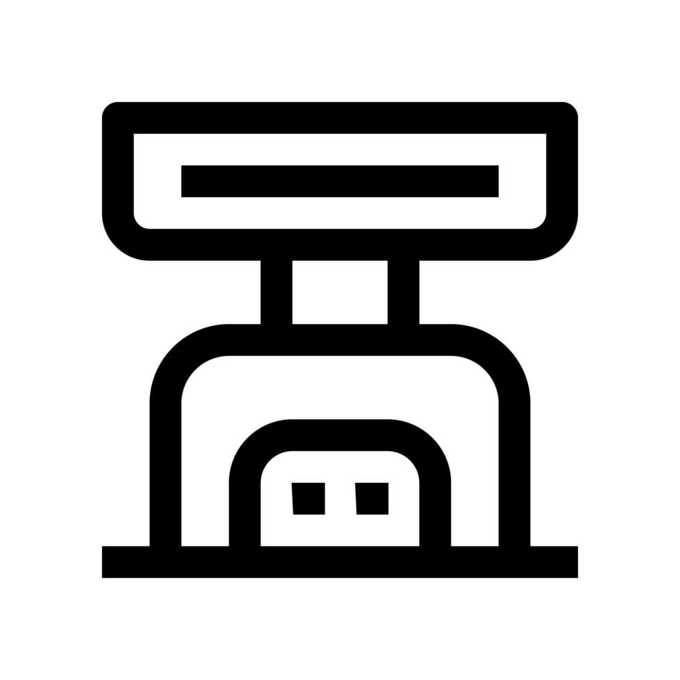 ícone de escala de peso para seu site, celular, apresentação e design de logotipo. vetor