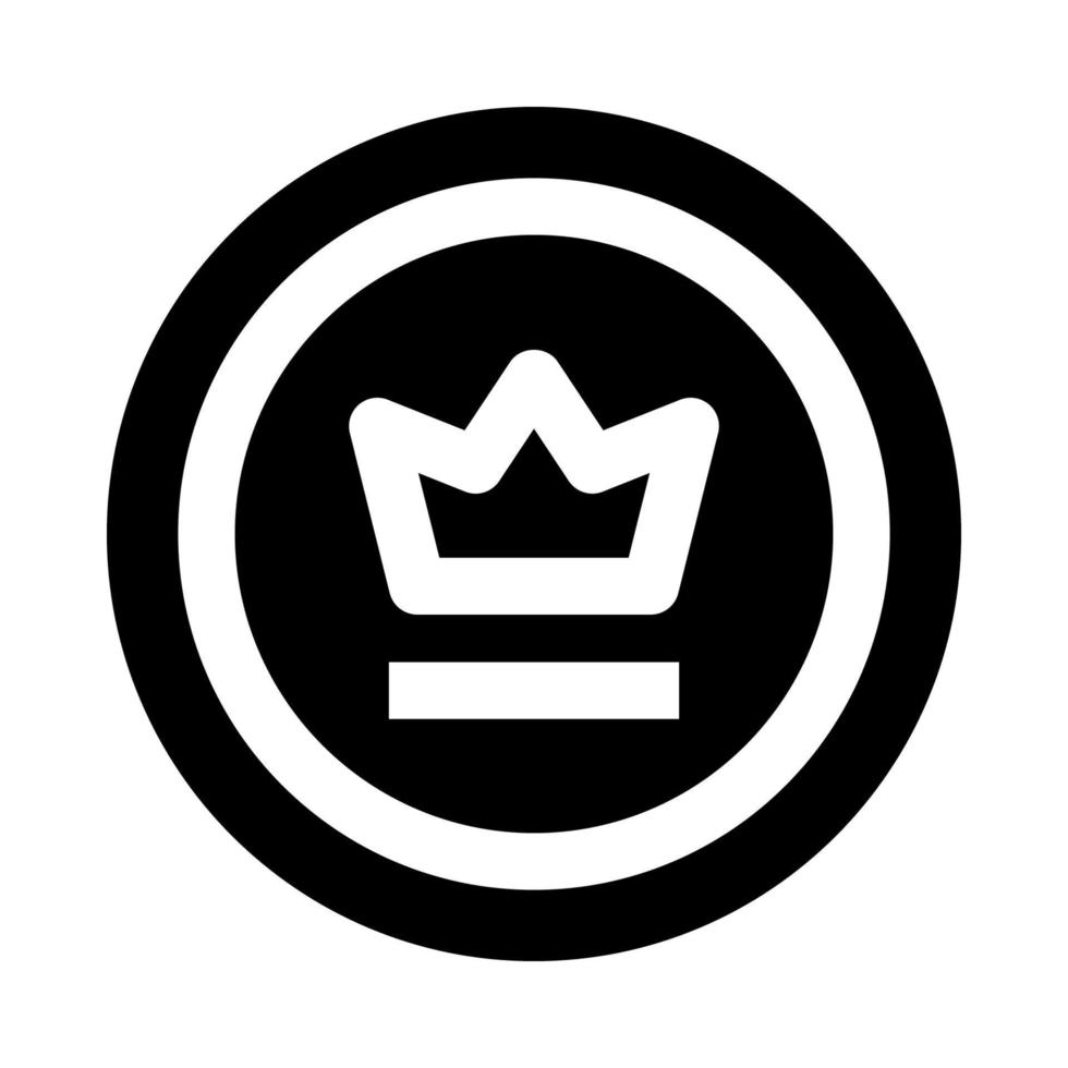 coroa crachá ícone para seu local na rede Internet, móvel, apresentação, e logotipo Projeto. vetor
