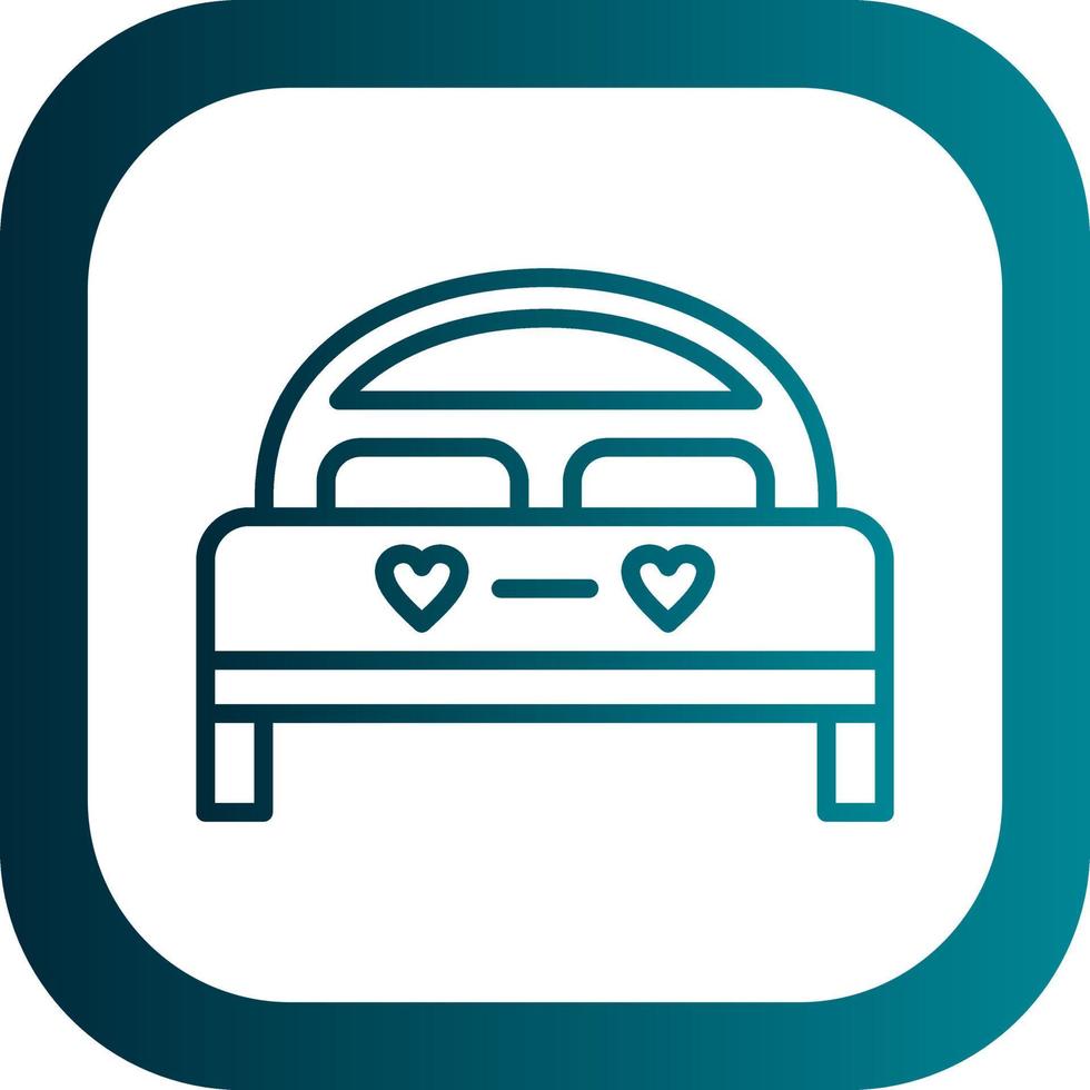 design de ícone de vetor de cama de casal