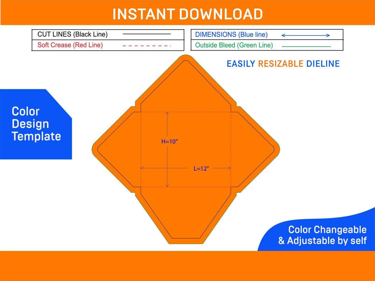 documento suporte envelope morrer cortar modelo cor Projeto modelo vetor