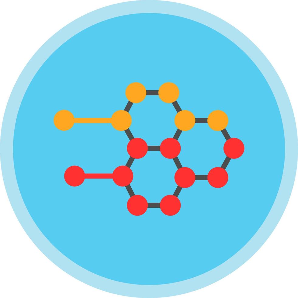 design de ícone de vetor de estrutura molecular
