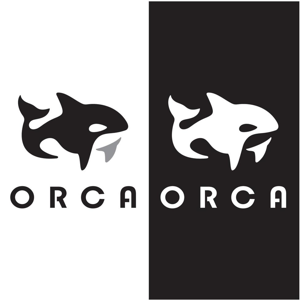 simples orca baleia animal ilustração logotipo criativo projeto, assassino baleia, embaixo da agua animal. logotipo para negócios, identidade e branding,crachá,conservação,ecologia conceito, mar animal proteção, vetor