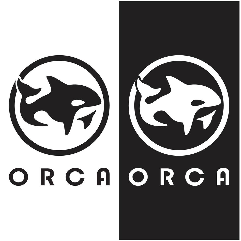 simples orca baleia animal ilustração logotipo criativo projeto, assassino baleia, embaixo da agua animal. logotipo para negócios, identidade e branding,crachá,conservação,ecologia conceito, mar animal proteção, vetor