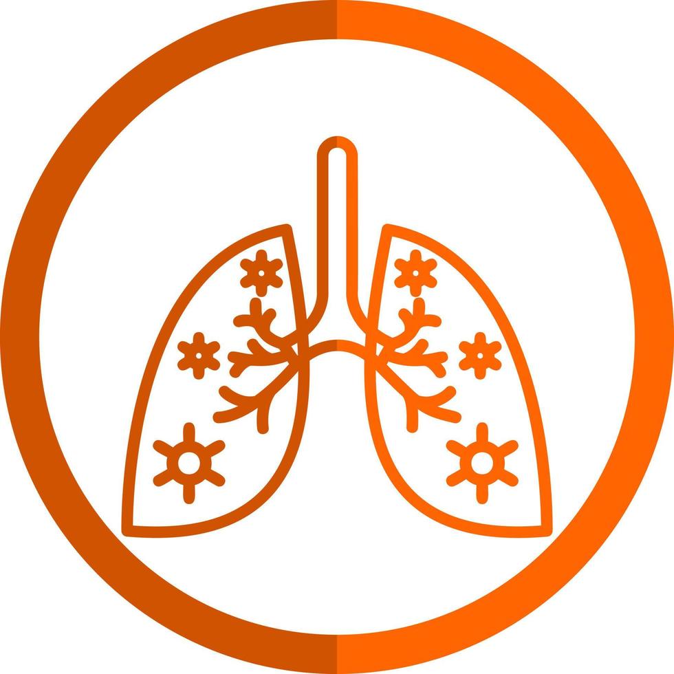 design de ícone de vetor de infecção pulmonar