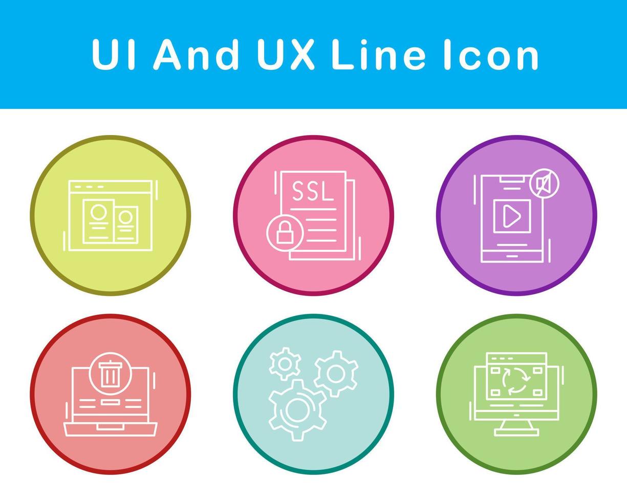 ui e ux vetor ícone conjunto