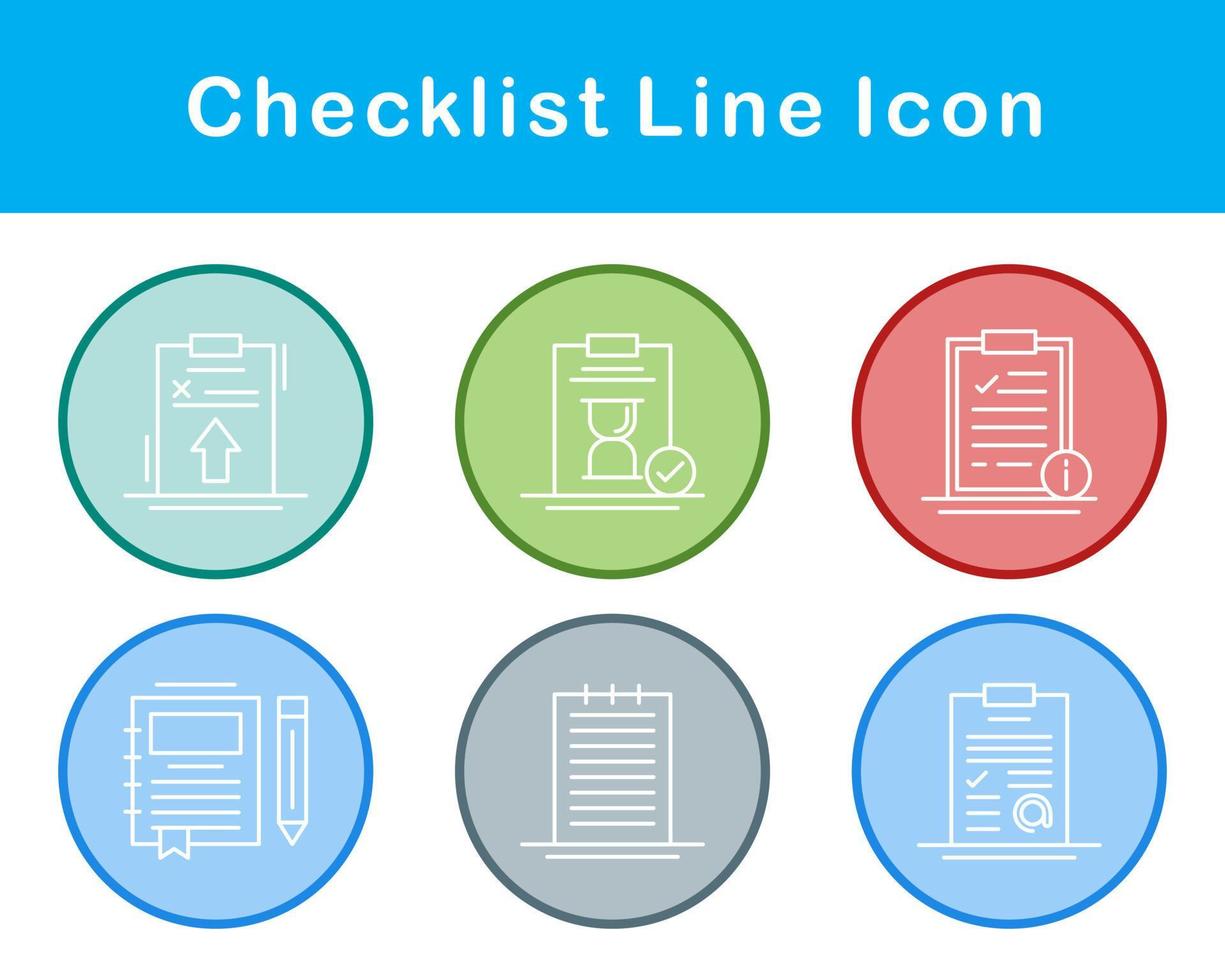 lista de controle vetor ícone conjunto