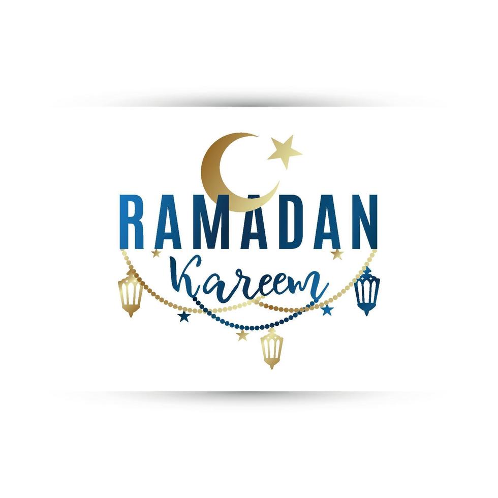 saudação banner ramadan kareem. vetor