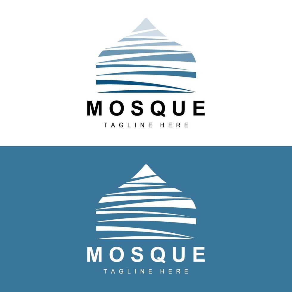 mesquita logotipo, islâmico adoração projeto, eid al fitr mesquita construção vetor ícone modelo, Ramadã, eid al adha