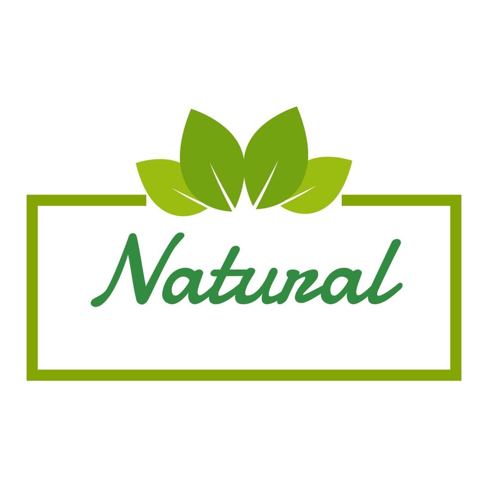 logotipo de folha verde ícone quadrado de eco de natureza verde isolado no fundo branco. vetor