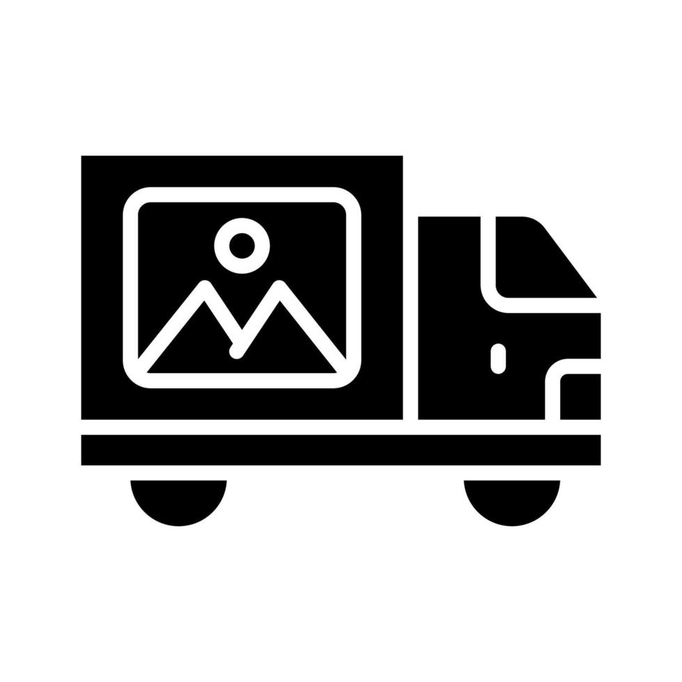 ícone de caminhão para seu site, celular, apresentação e design de logotipo. vetor