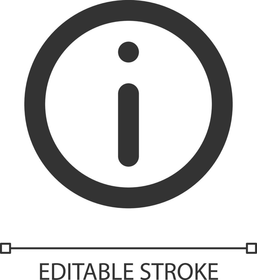 informação pixel perfeito linear ui ícone. adicional Informação. atualizações. mostrar útil texto. gui, ux Projeto. esboço isolado do utilizador interface elemento para aplicativo e rede. editável acidente vascular encefálico vetor