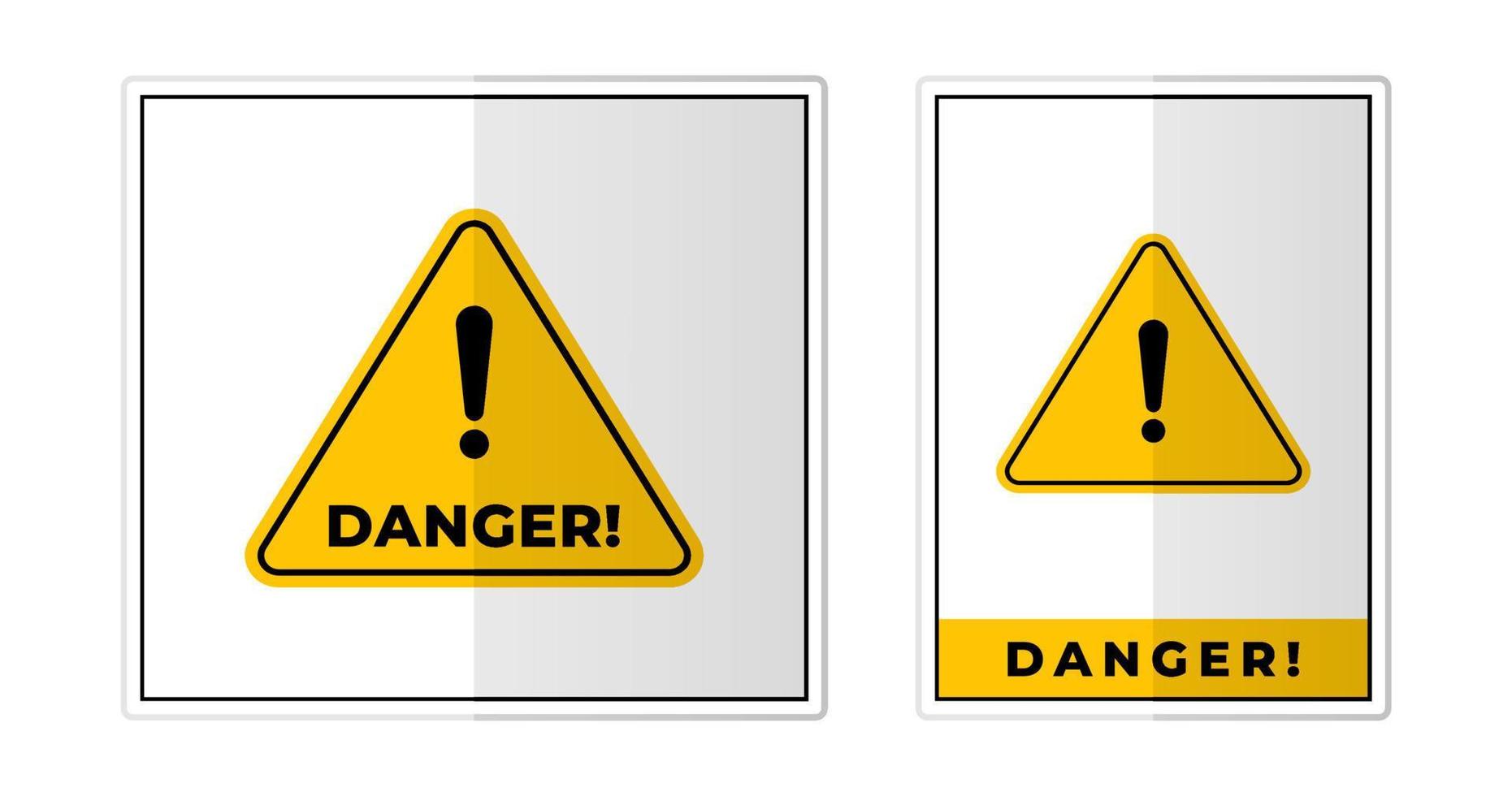 Perigo tráfego placa rótulo símbolo ícone vetor ilustração