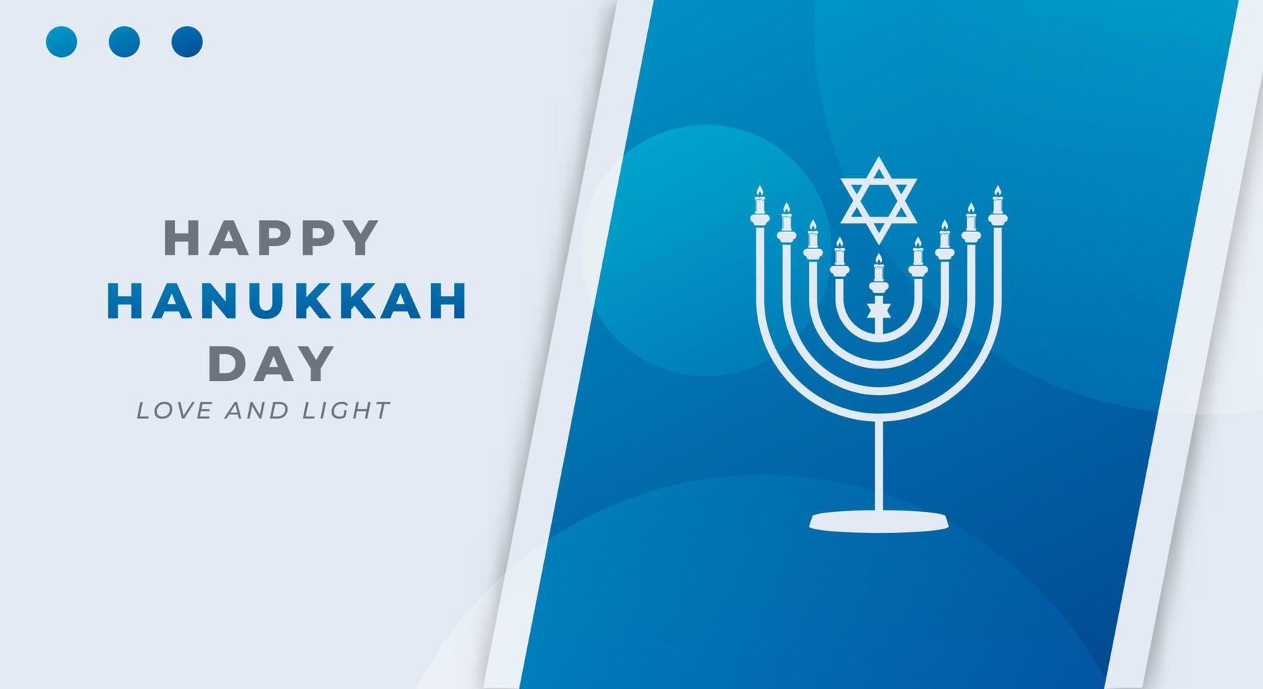 feliz hanukkah amor e ilustração de design vetorial de celebração leve. modelo para plano de fundo, cartaz, banner, publicidade, cartão ou elemento de design de impressão vetor