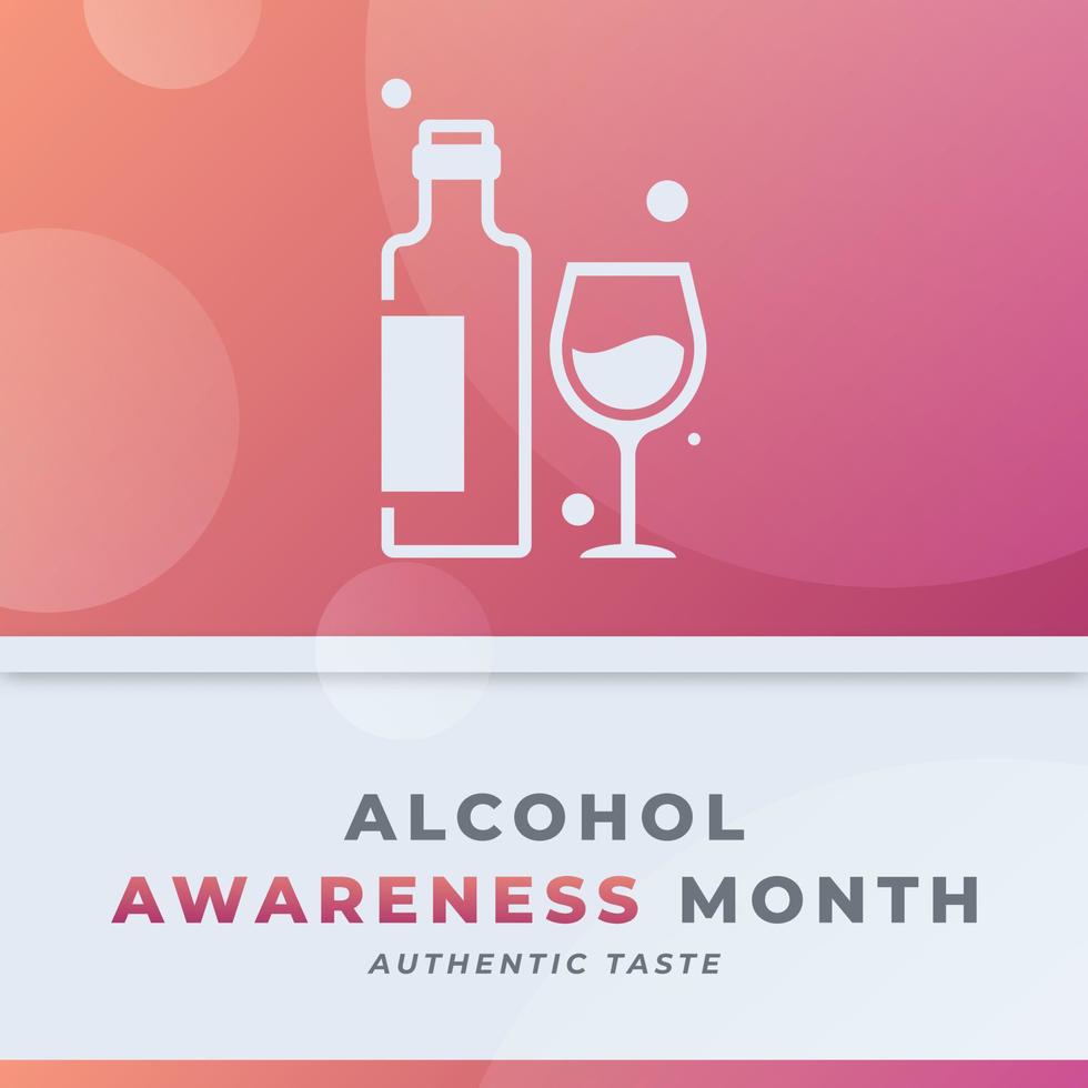 ilustração feliz do projeto do vetor da celebração do mês da conscientização do álcool para fundo, cartaz, banner, publicidade, cartão de felicitações