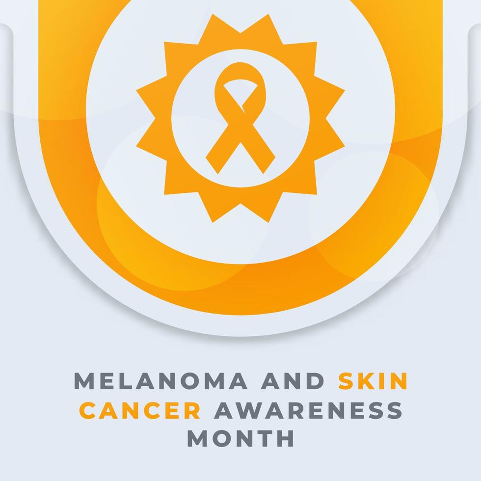 feliz melanoma e pele Câncer consciência mês celebração vetor Projeto ilustração para fundo, poster, bandeira, anúncio, cumprimento cartão