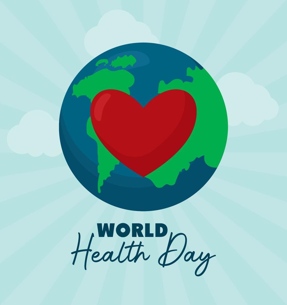 cartaz do dia mundial da saúde vetor