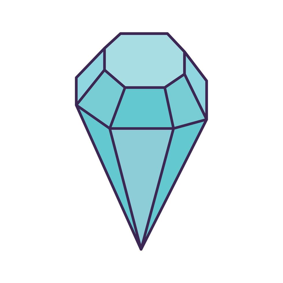 desenho de diamante azul vetor