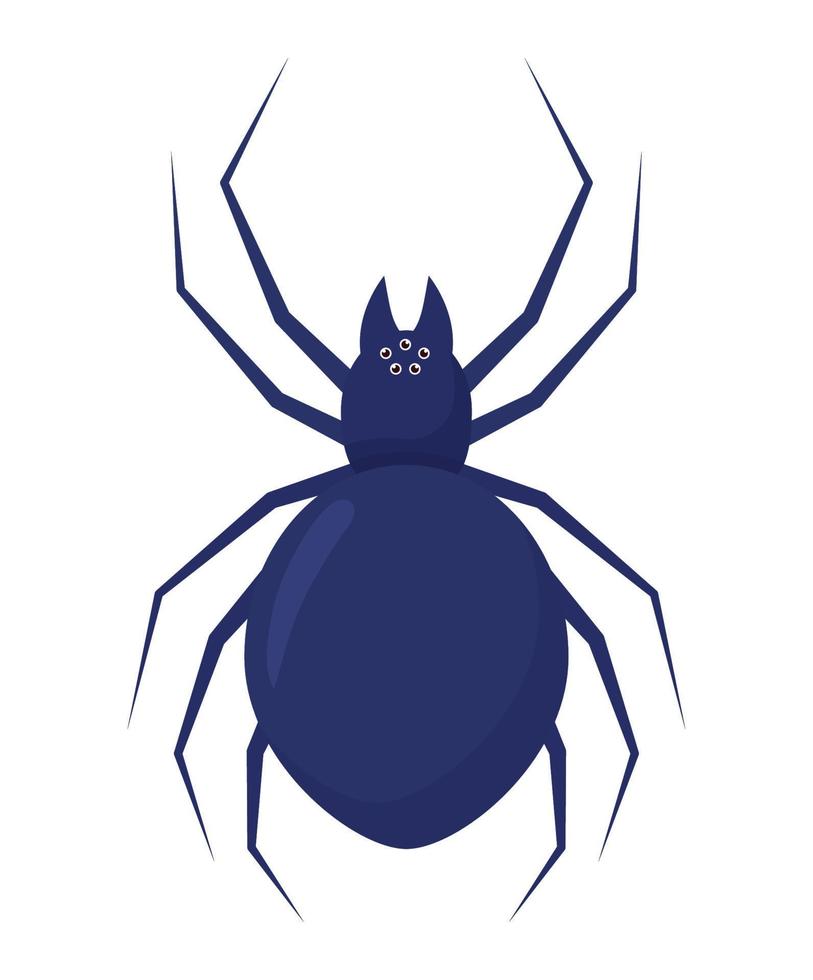 desenho de aranha negra vetor